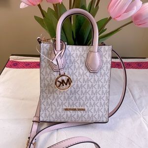 Michael Kors Mercer Extra-Small Logo and Leather Crossbody Bag
